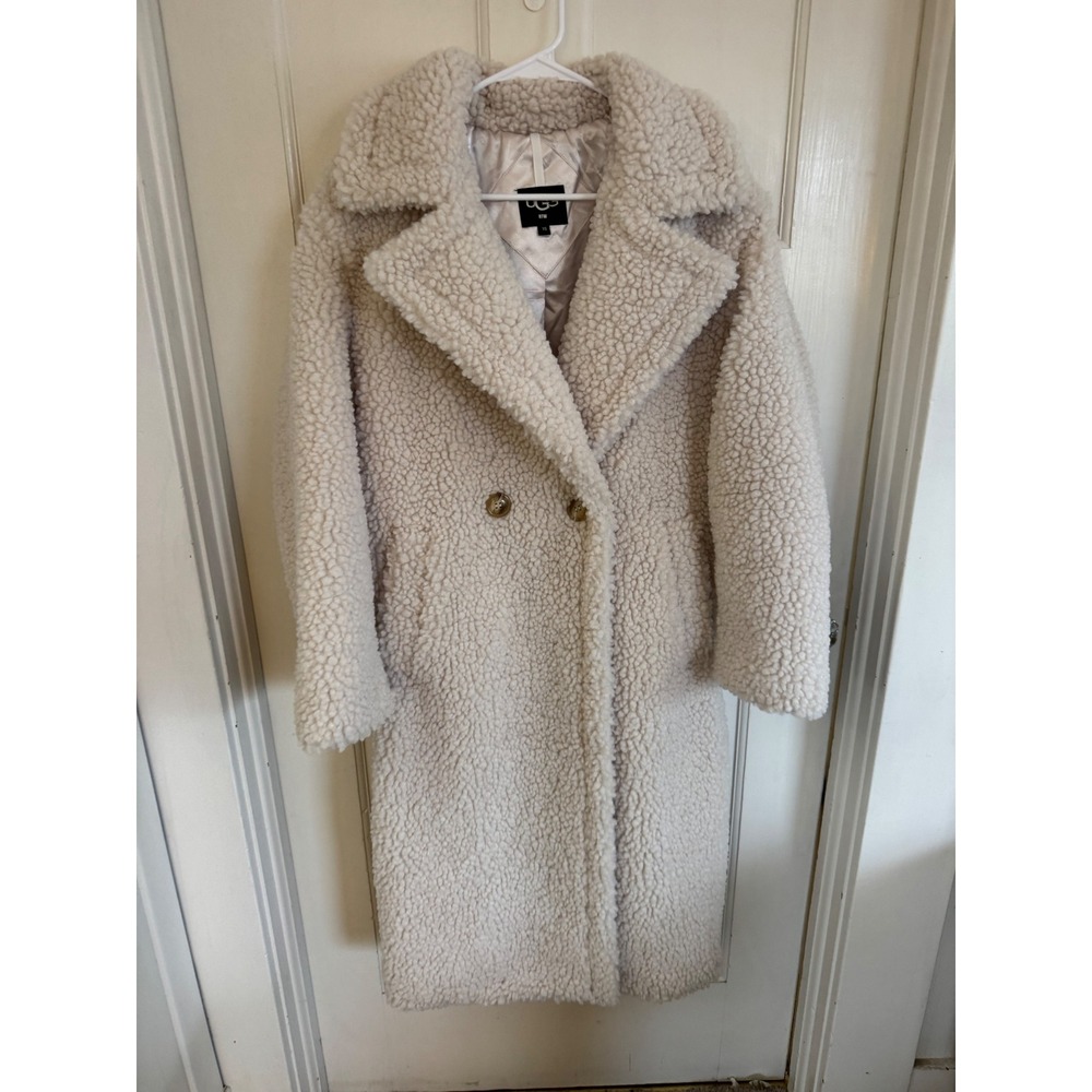 Ugg Gertrude Long Teddy Cream Coat II size xs